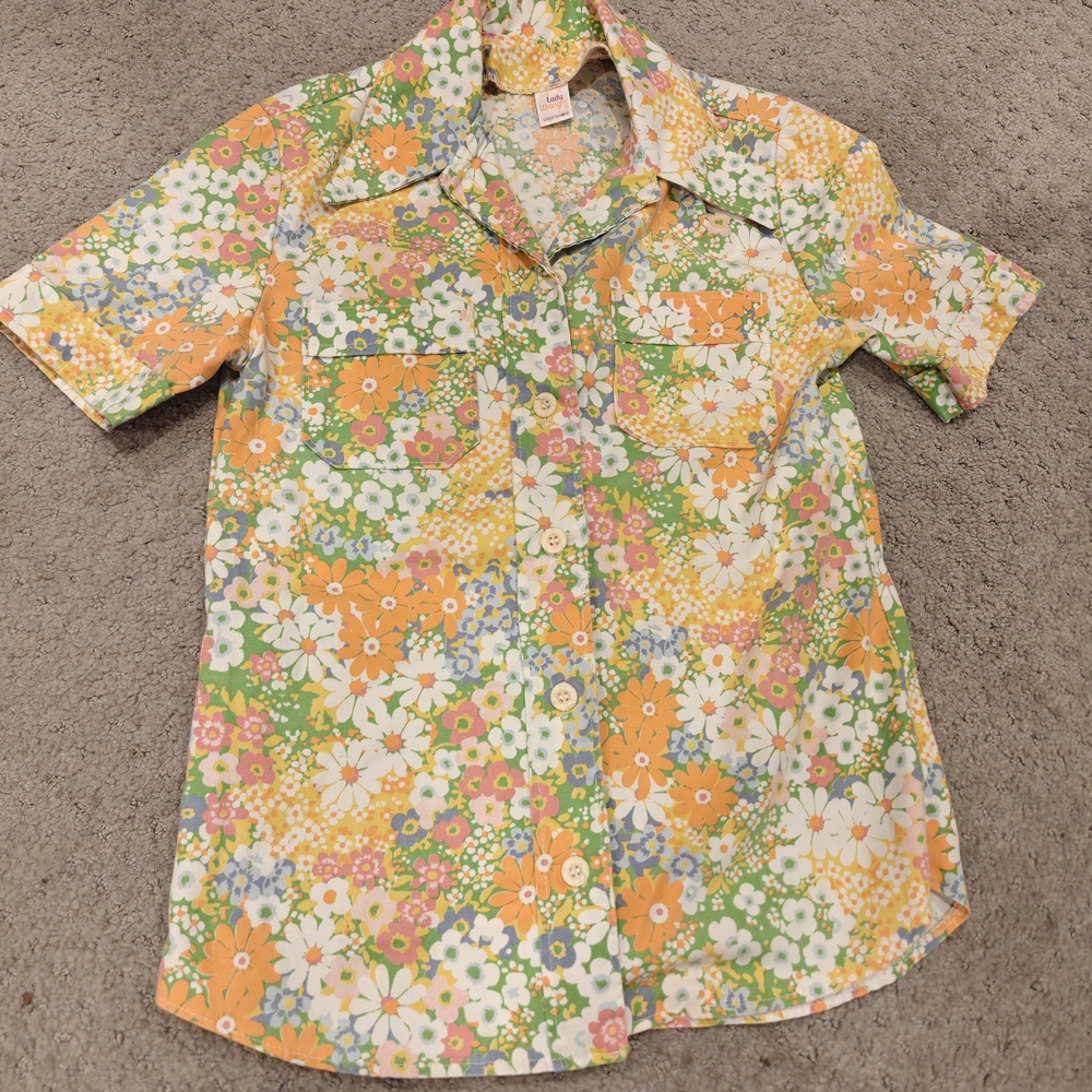 Floral Short Sleeve Button-Up Shirt